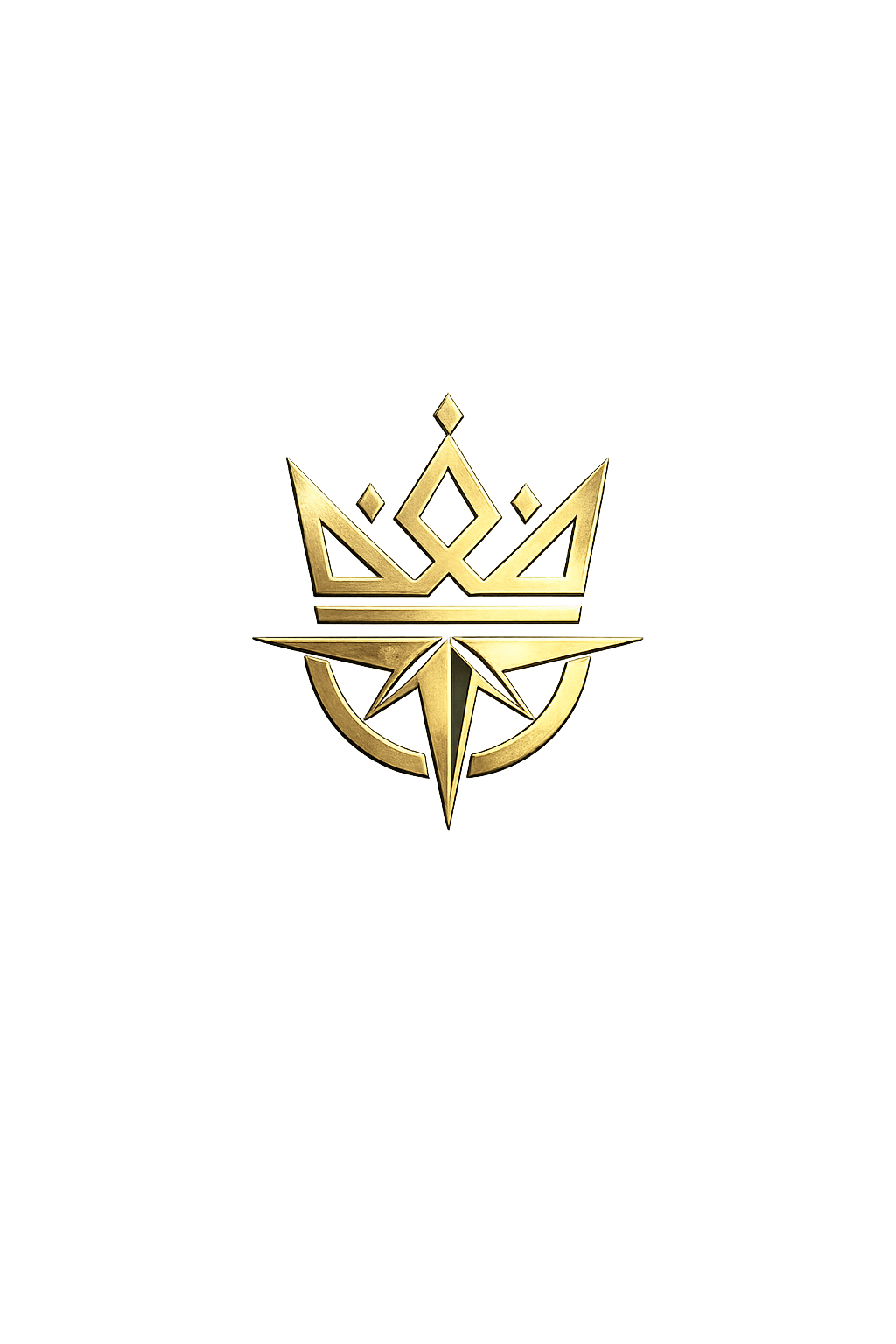 Crown and Compass — gold crown atop a compass rose